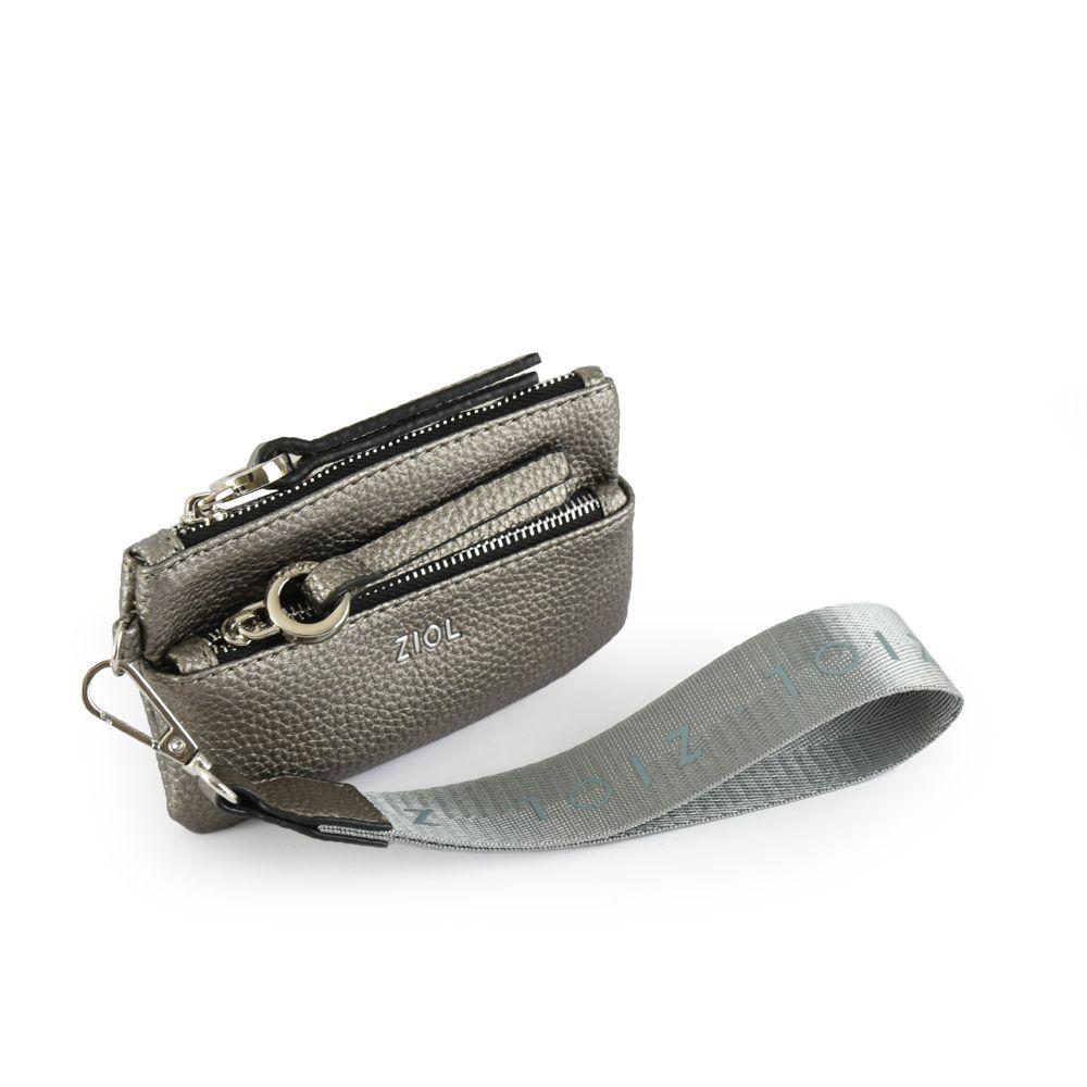 Monedero rectangular pequeña vayk plateado oscuro-1