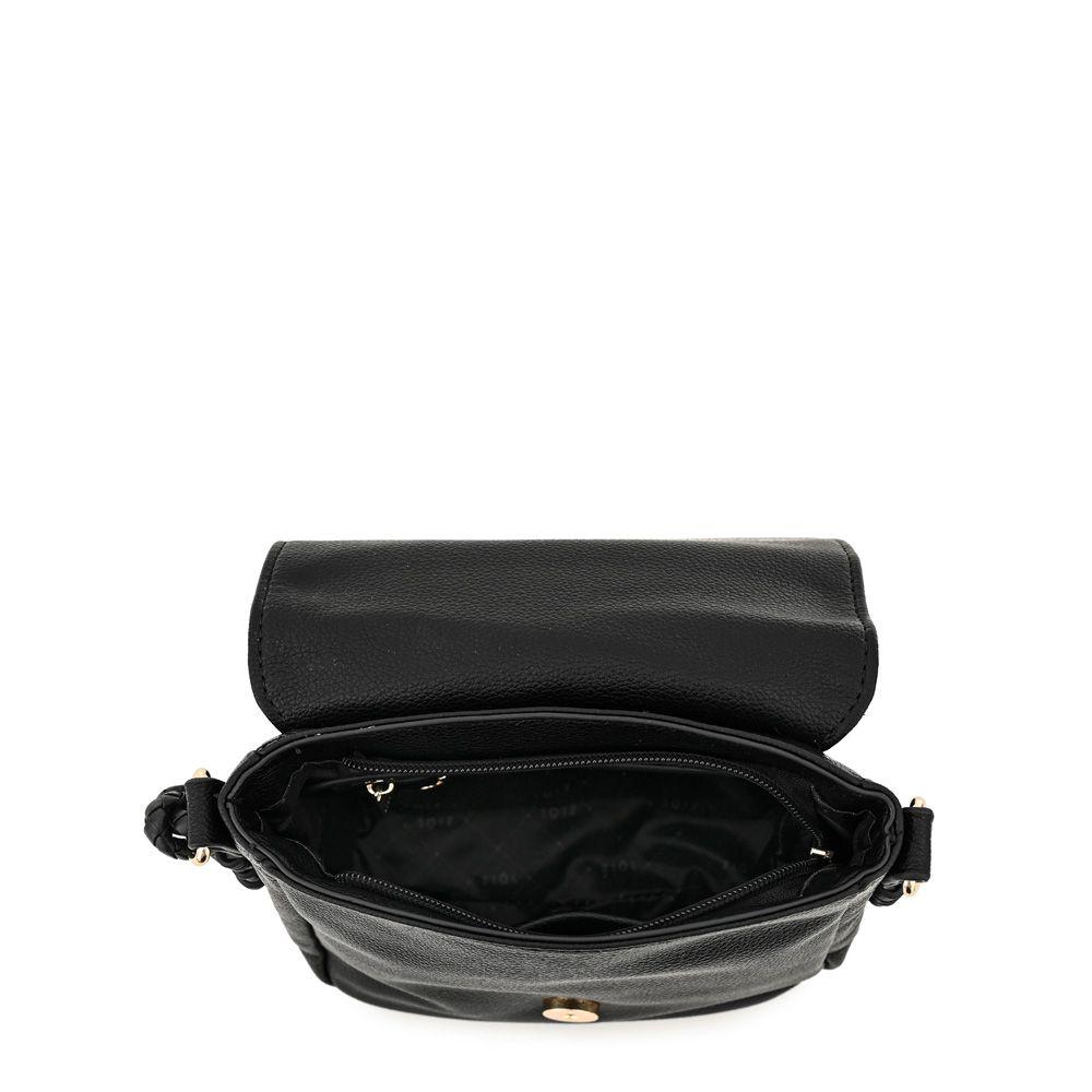 Cartera bandolera con tapa pequeña melchy negro especial-3