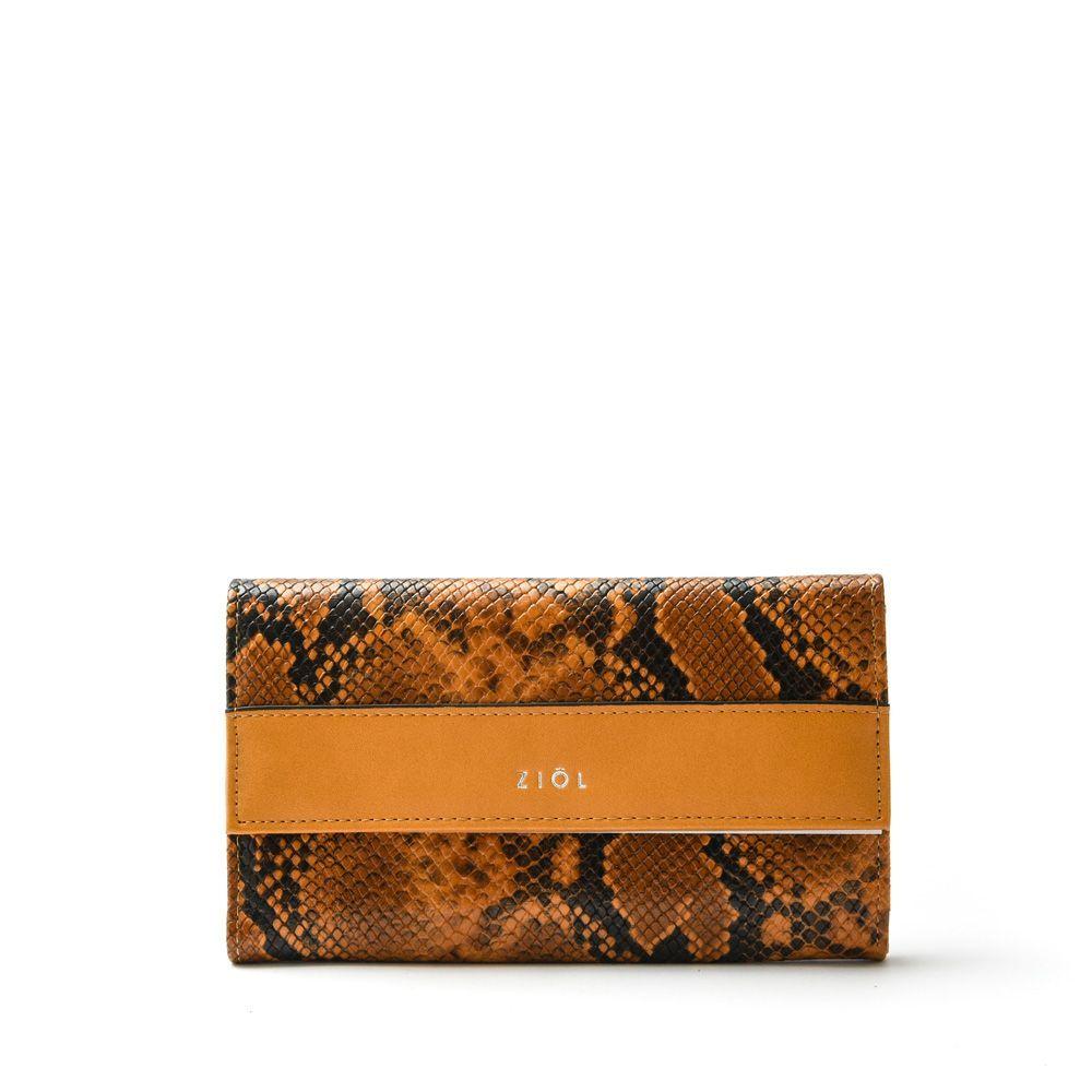 Mardin Chequera Con Flap Interior Grande Camel-0