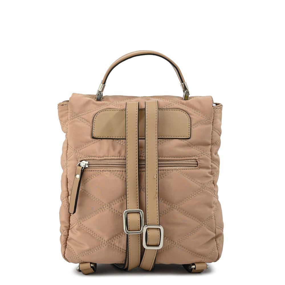 Mochila con tapa elvira mediana beige oscuro-2