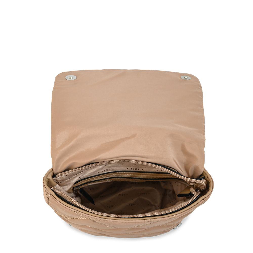 Mochila con tapa elvira mediana beige oscuro-3
