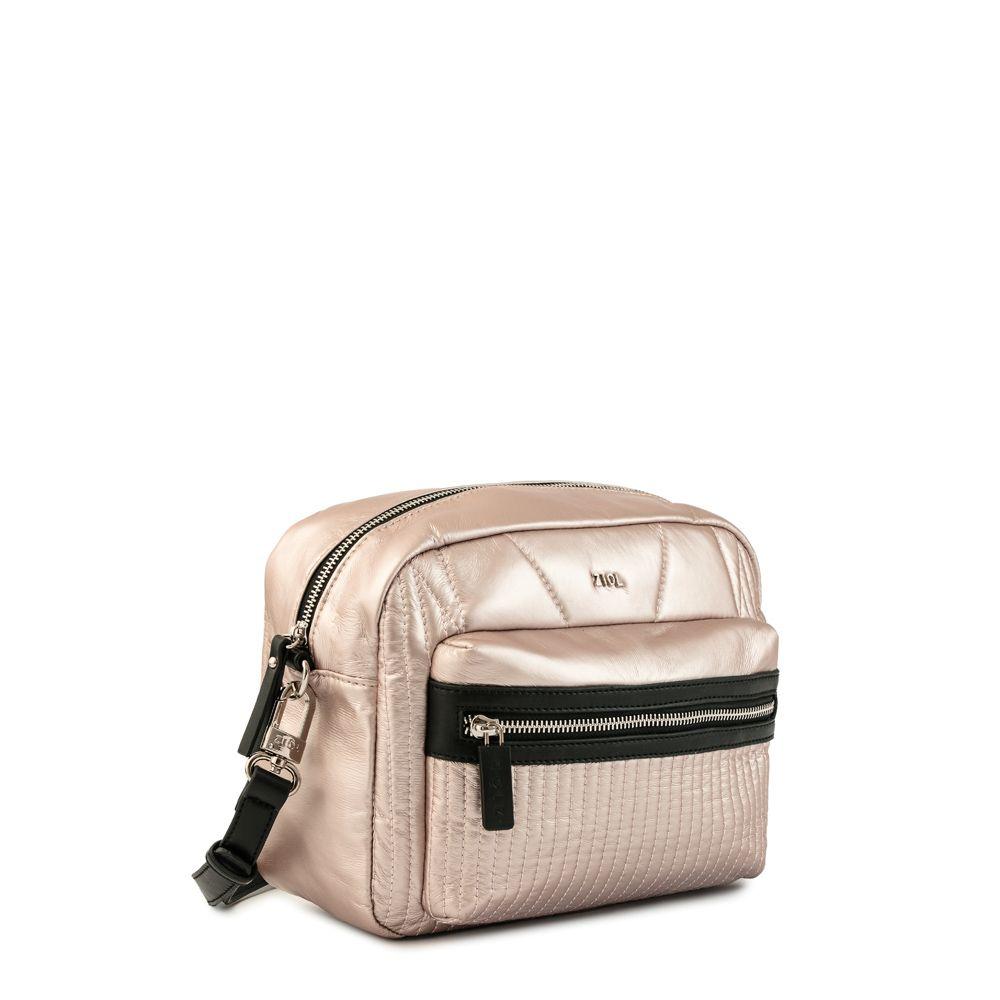 Cartera bandolera pequeña noelia rosa metalico-1