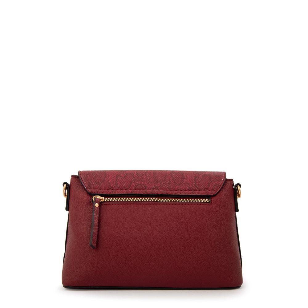 Cartera bandolera michelle pequeña rojo oscuro-2
