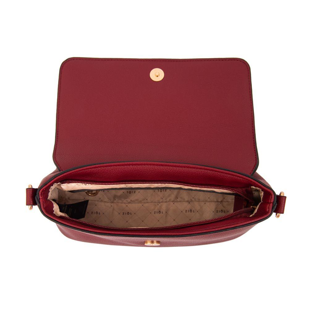 Cartera bandolera michelle pequeña rojo oscuro-3