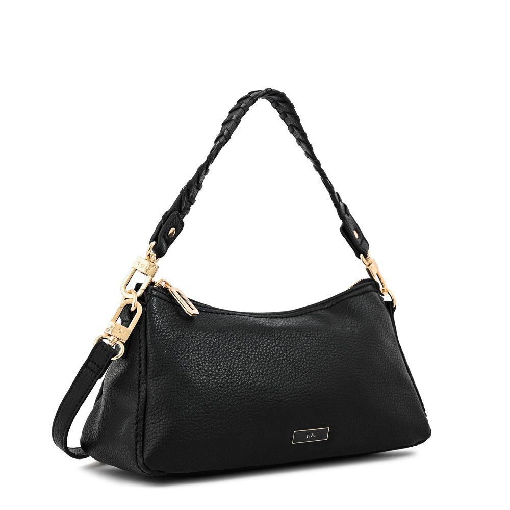 Cartera bandolera mediana rosita negro-1