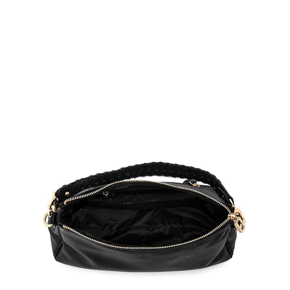 Cartera bandolera mediana rosita negro-3