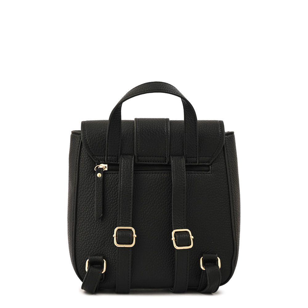 Mochila con tapa tyra pequeña negro-2