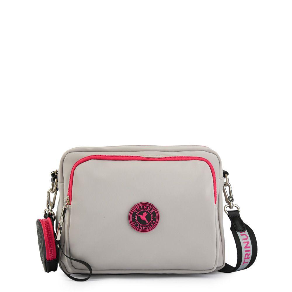 Cartera bandolera mediana darby gris-0