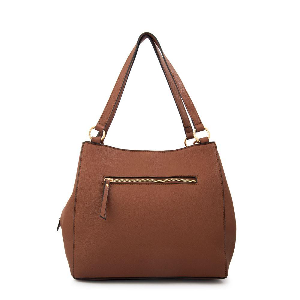 Cartera tote tres divisiones michelle grande café medio-2