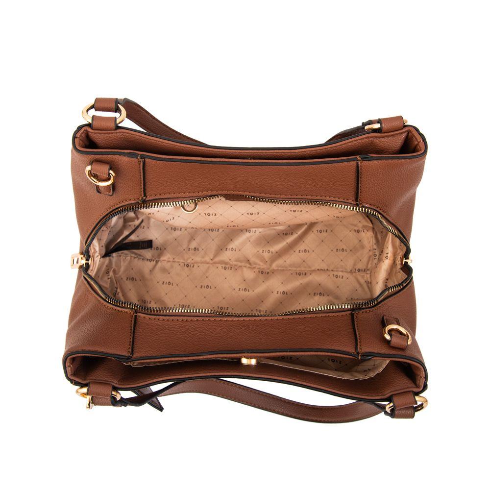 Cartera tote tres divisiones michelle grande café medio-3