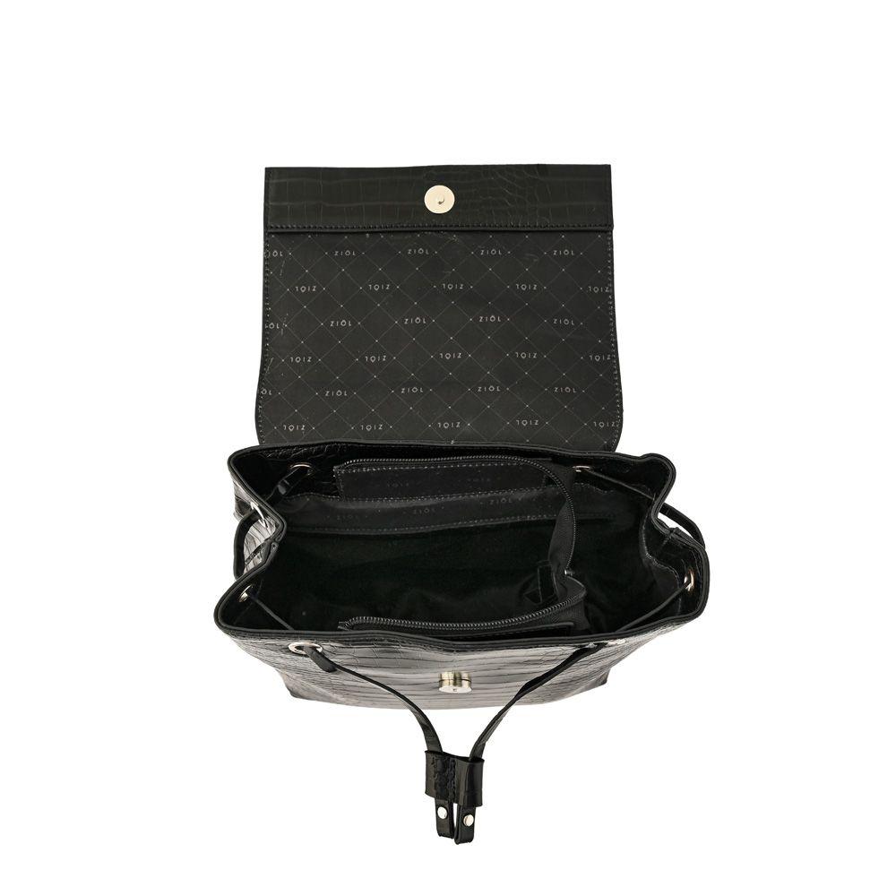 Mochila con tapa mediana tiaré negro especial-3