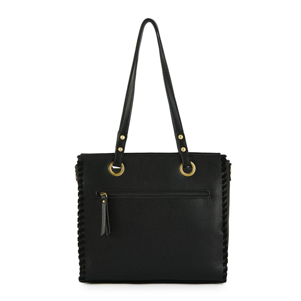 Cartera dos asas tres divisiones mediana kim negro-2