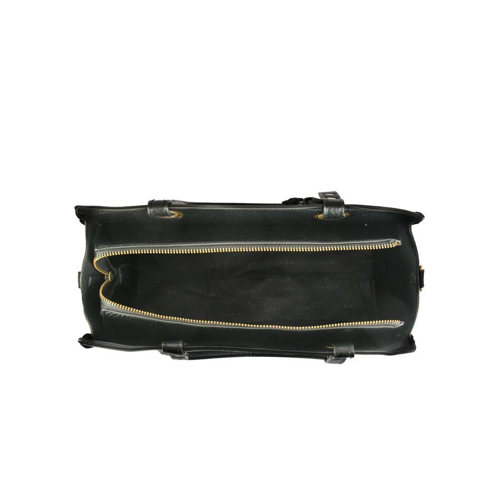Cartera dos asas tres divisiones mediana kim negro-3