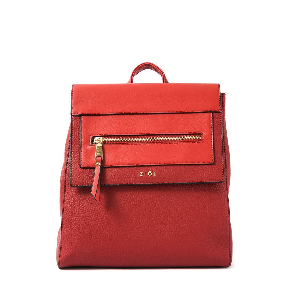 Mochila con tapa fedrang rojo-0