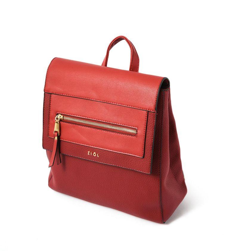 Mochila con tapa fedrang rojo-1