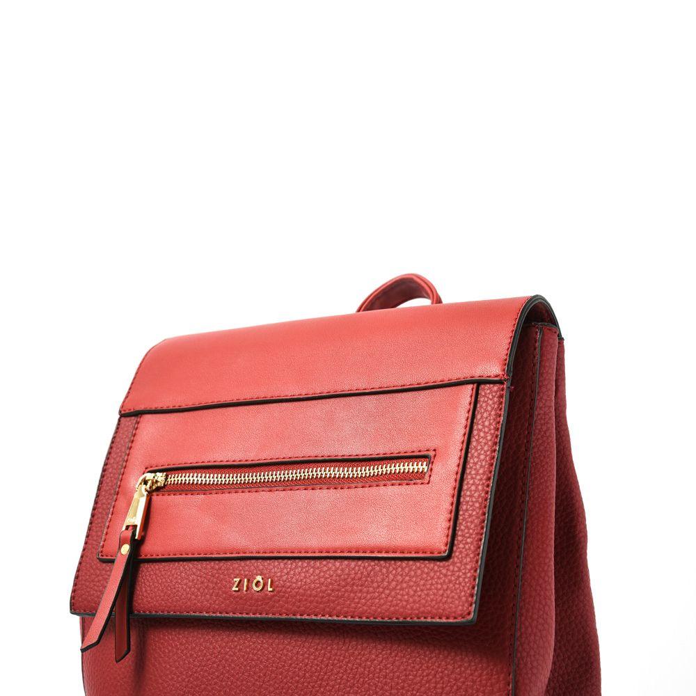 Mochila con tapa fedrang rojo-3
