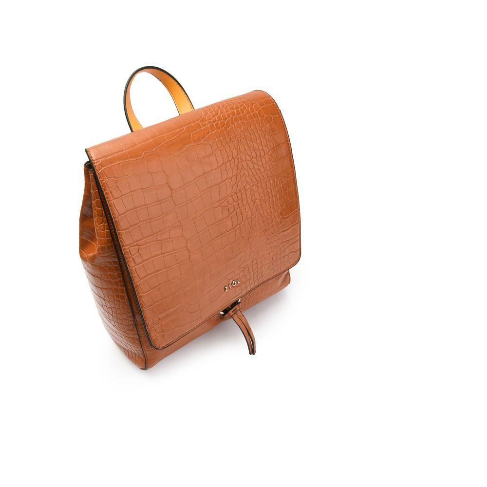 Serafina Mochila Con Tapa Mediana Camel-2