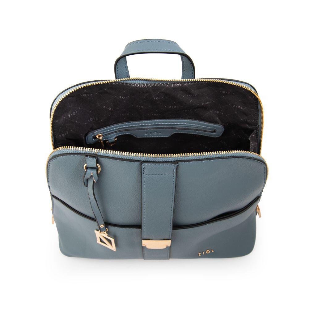 Mochila mediana creta denim-3