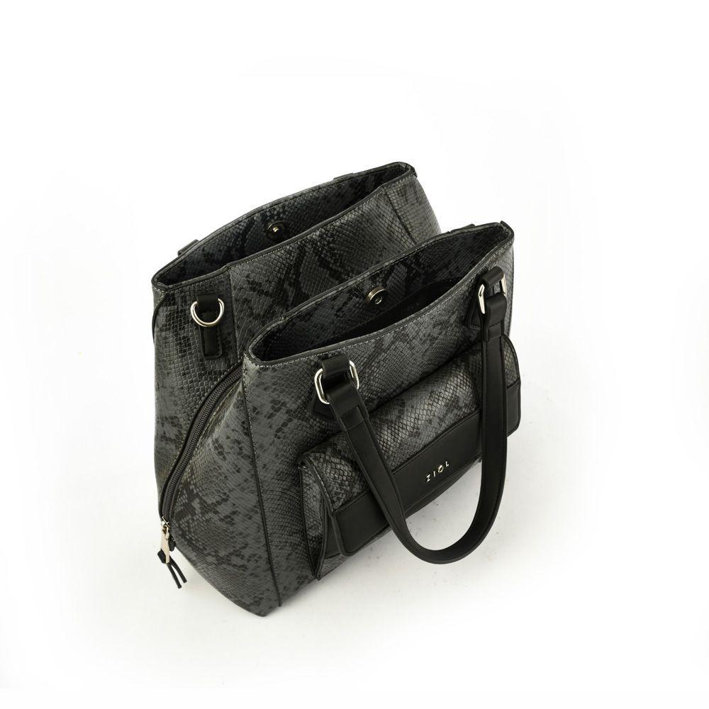 Mardin Cartera Tipo Dos Asas Tres Divisiones Gris Oscuro-3
