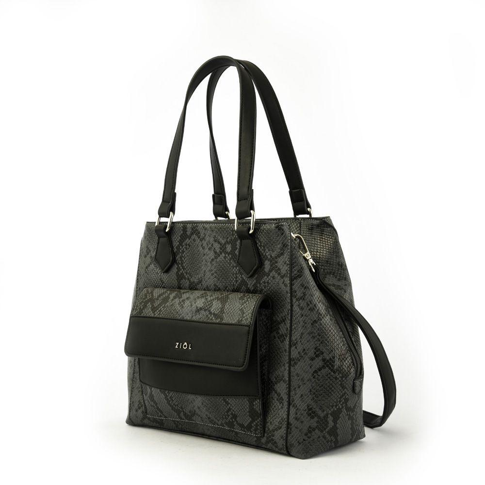 Mardin Cartera Tipo Dos Asas Tres Divisiones Gris Oscuro-1