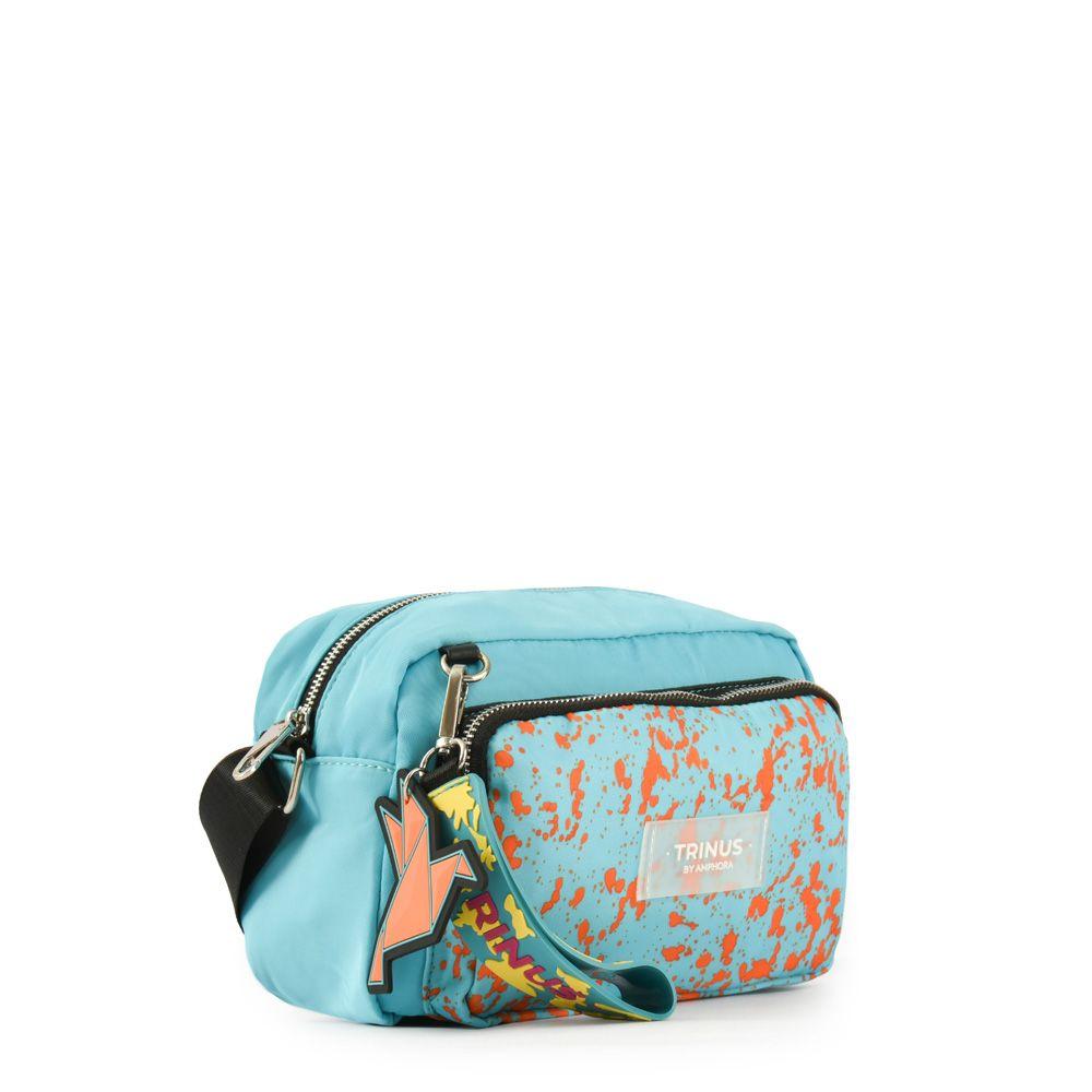 Cartera Bandolera Mediana Paly Turquesa-1