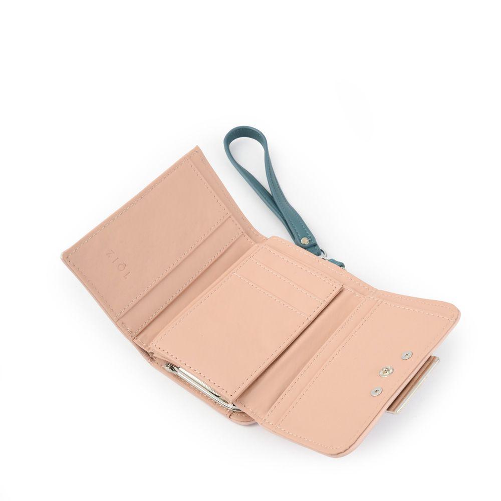 Alanya Billetera Chica Con Pellizco Rosado Claro-1
