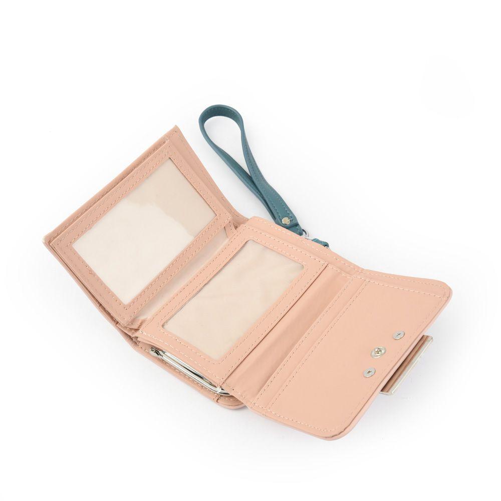 Alanya Billetera Chica Con Pellizco Rosado Claro-2