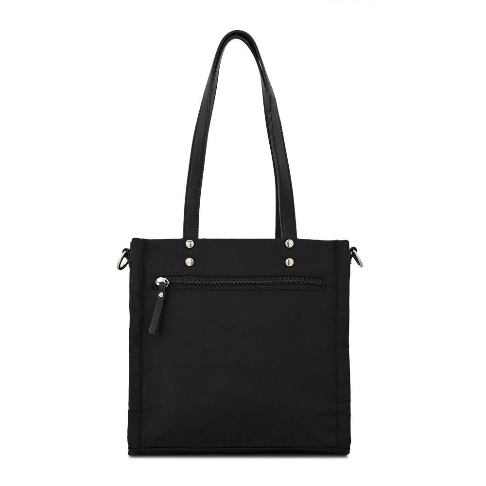Cartera dos asas tres divisiones mediana lisette negro-2