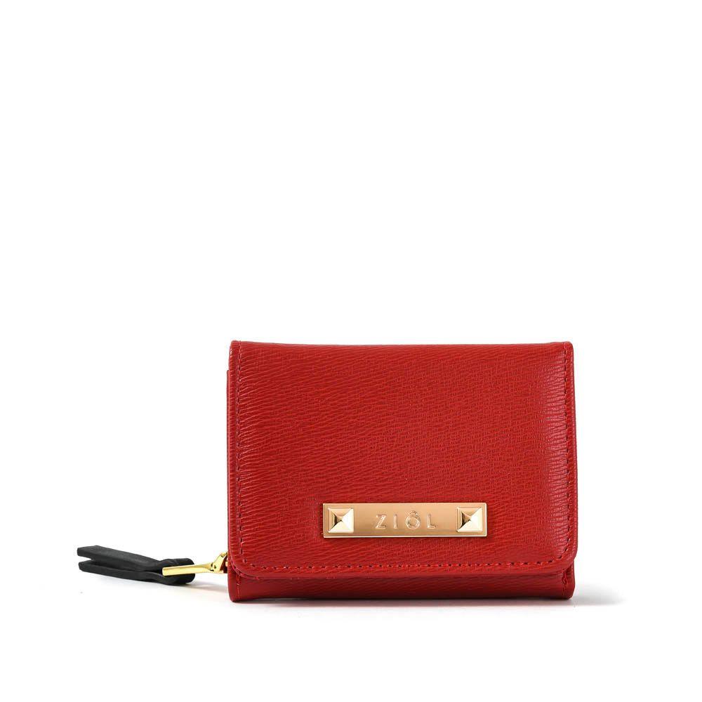 Billetera cierre exterior fraila pequeña rojo-0