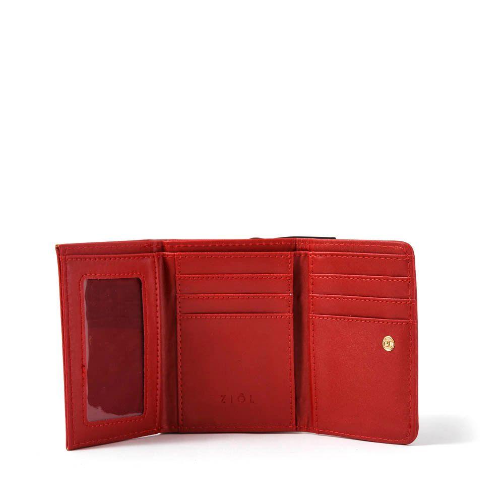 Billetera cierre exterior fraila pequeña rojo-2