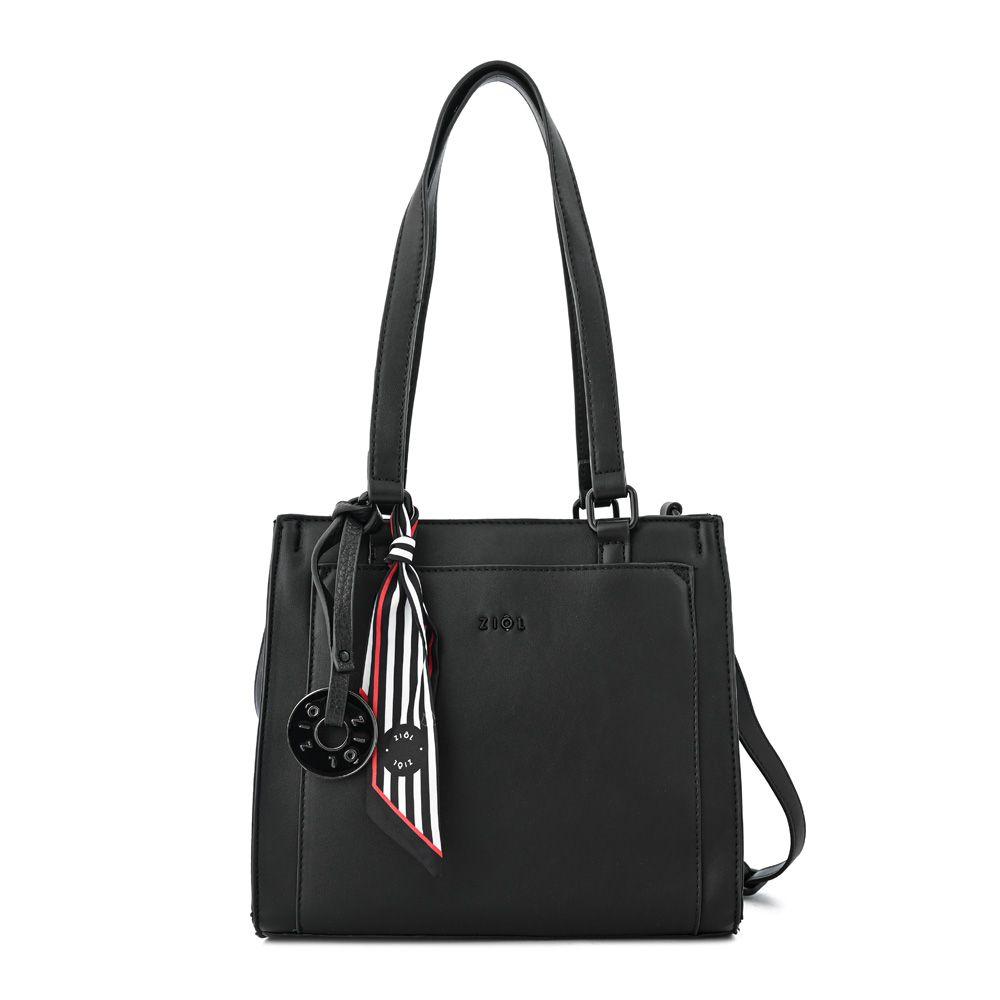 Cartera dos asas tres divisiones mediana raina negro especial-0