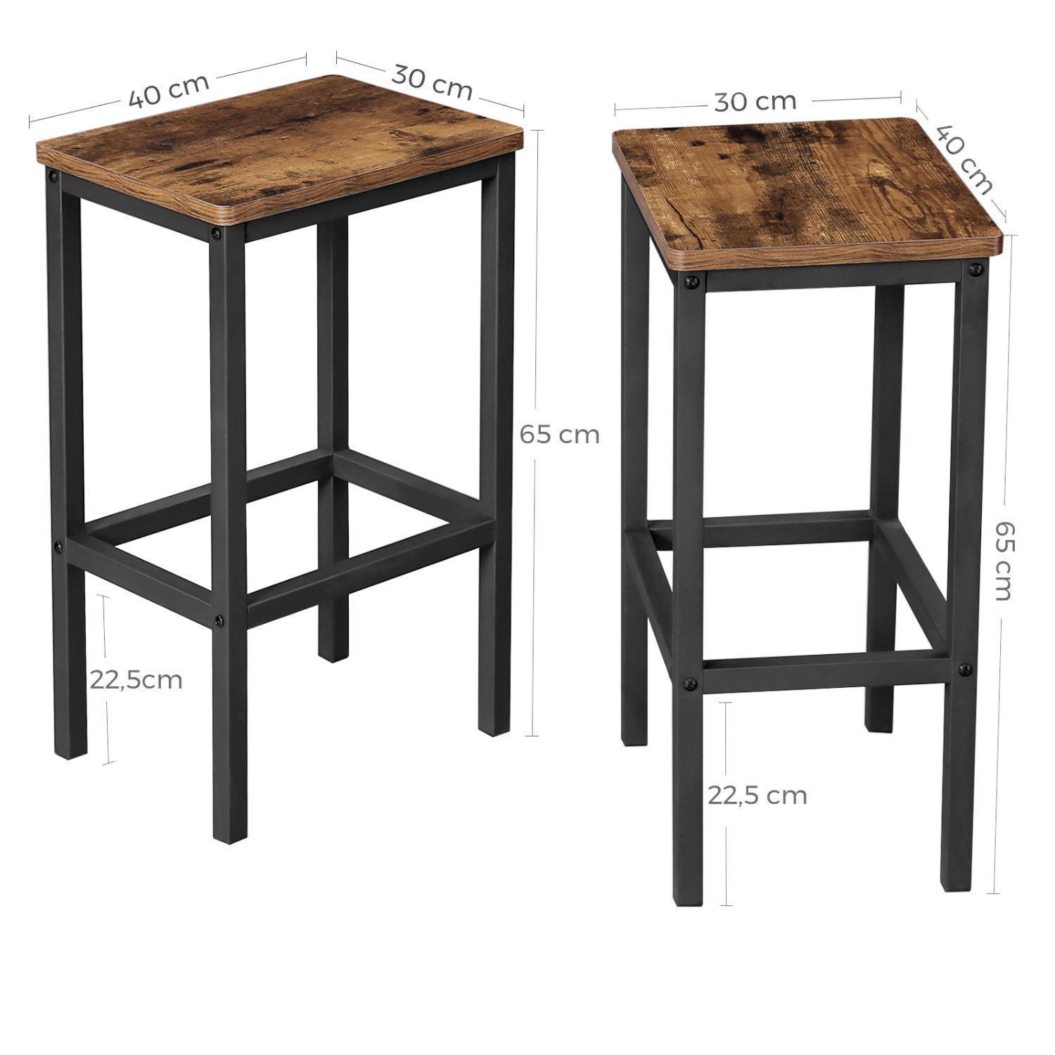 SET Taburete de Bar estilo Industrial-2