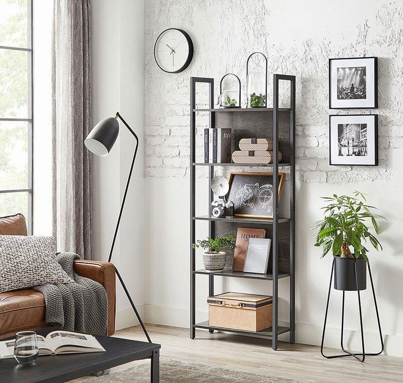 Estante Librero 5 niveles Negro-2