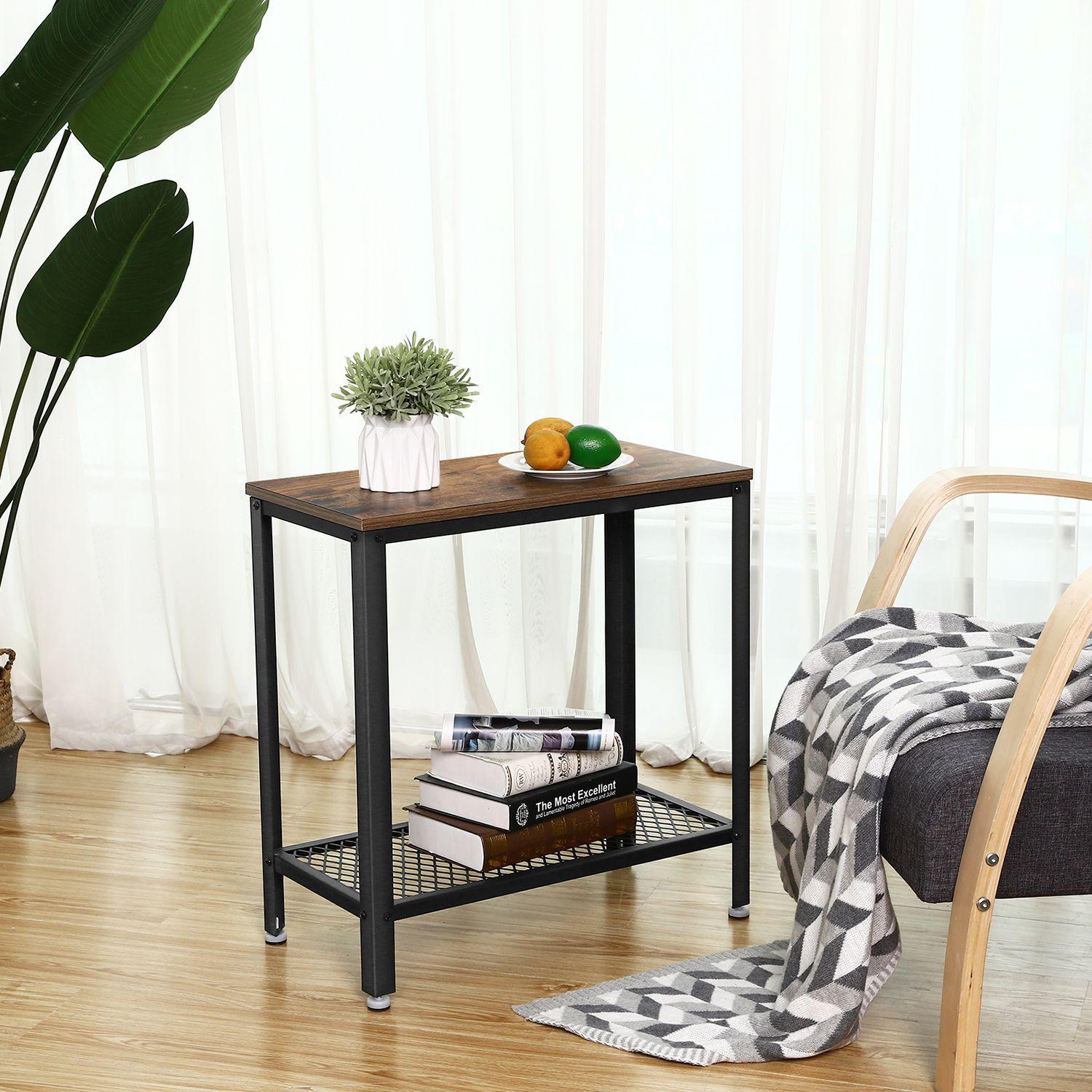Mesa Lateral Premium Rectangular estilo Industrial-3