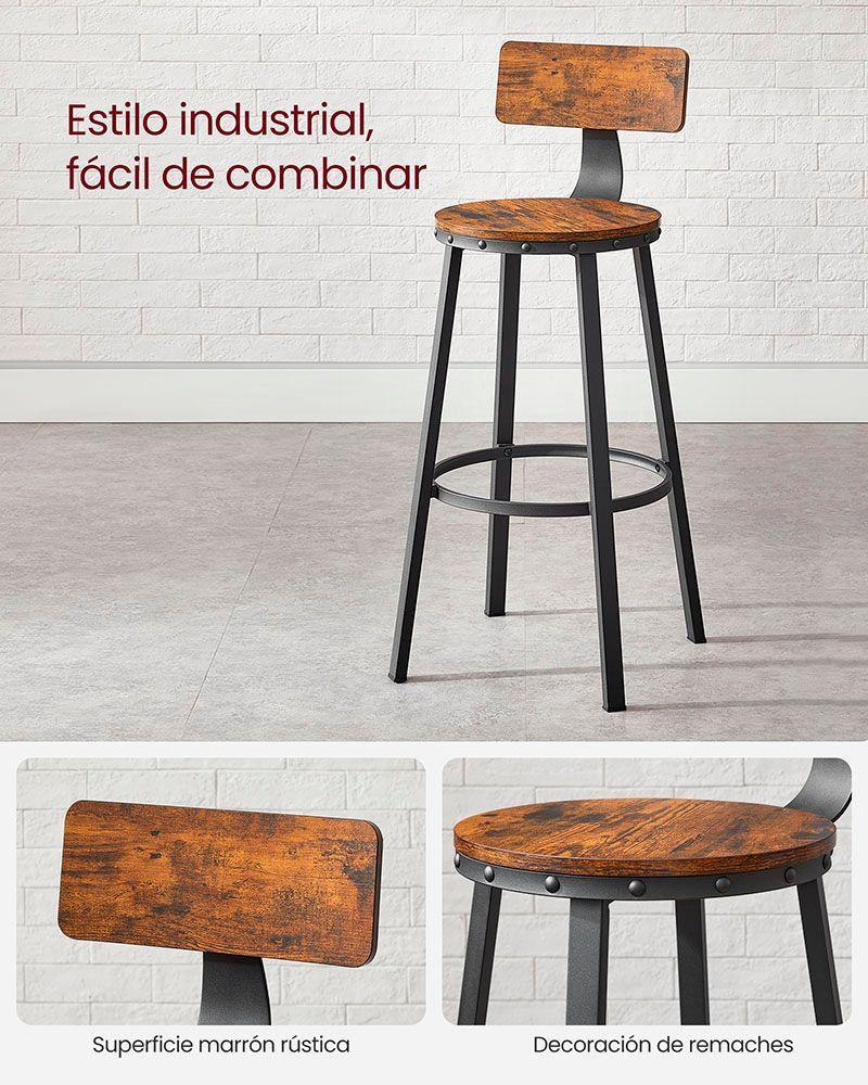 Set Sillas de Bar estilo industrial-4
