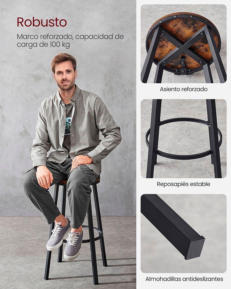 Set Sillas de Bar estilo industrial-2