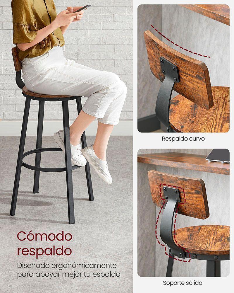 Set Sillas de Bar estilo industrial-3