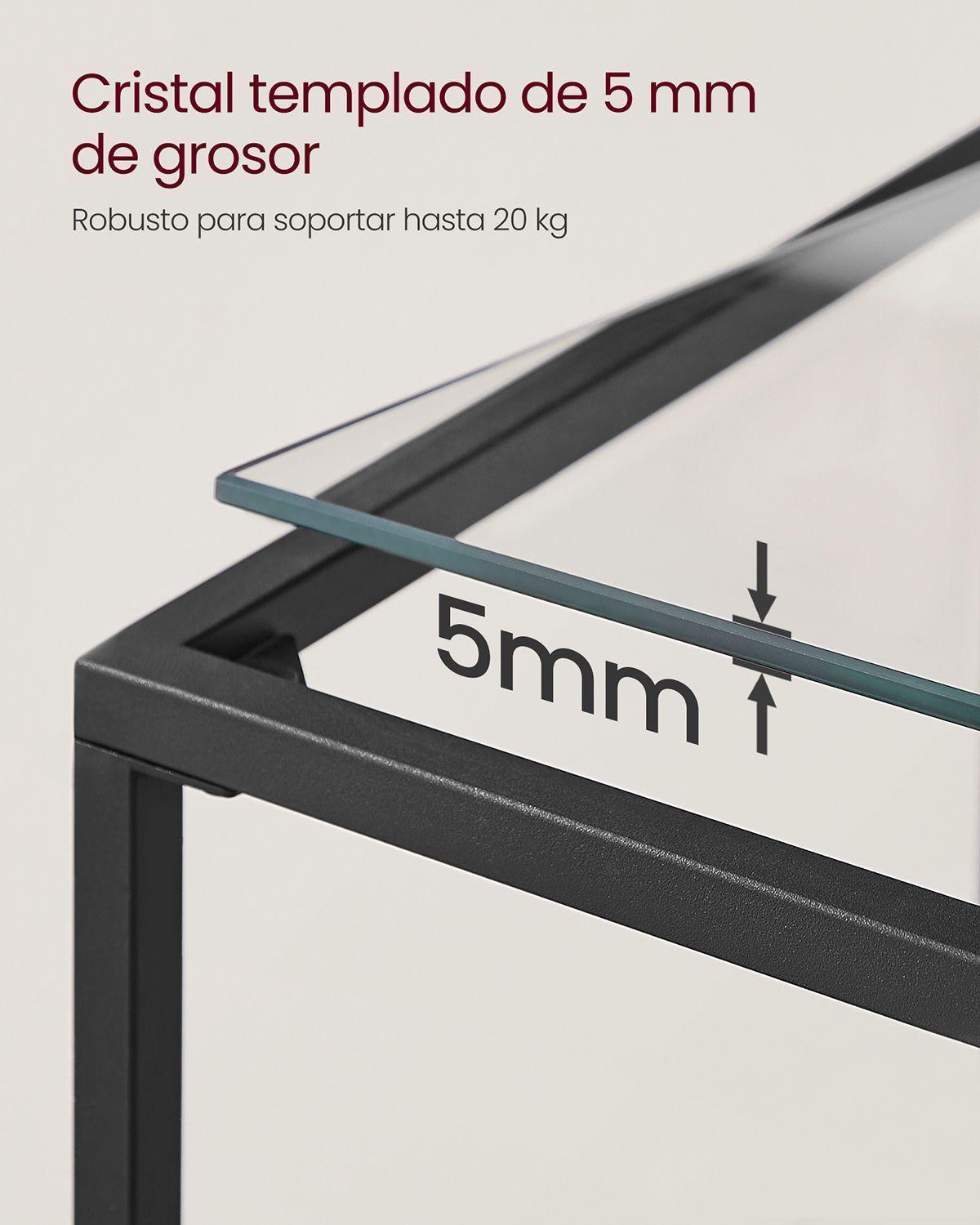 Mesa de Arrimo vidrio Black Premium-4