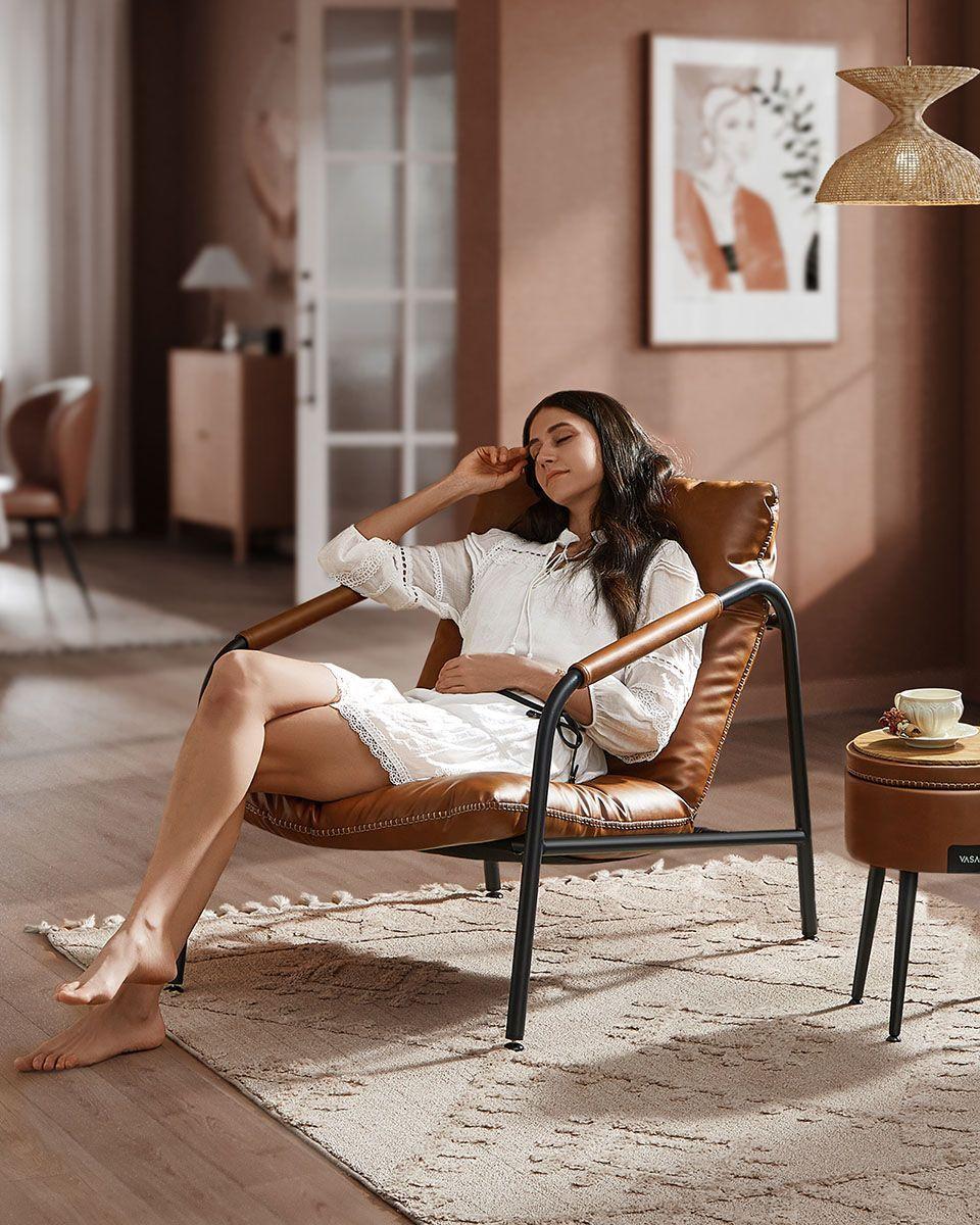 Sillón Ekho con brazos marrón-1