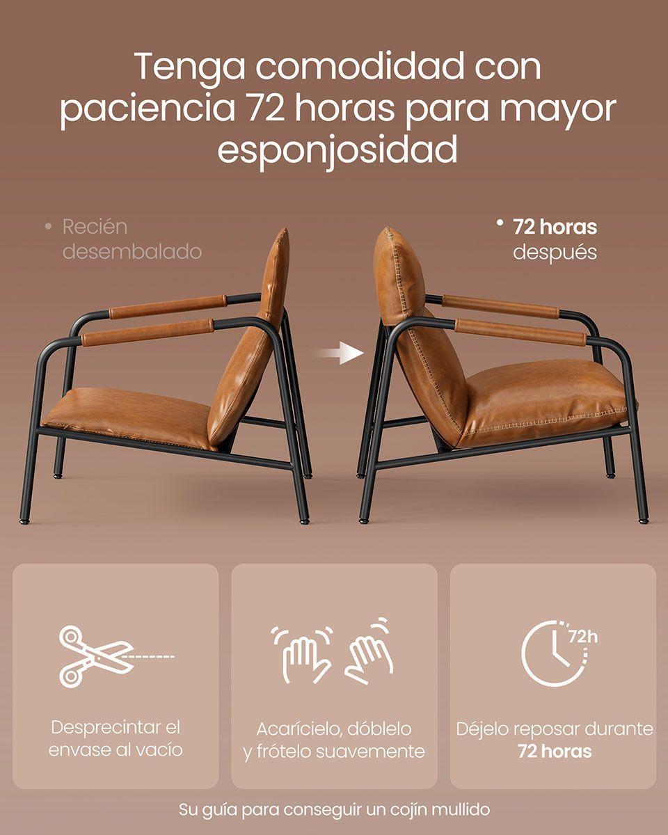 Sillón Ekho con brazos marrón-5