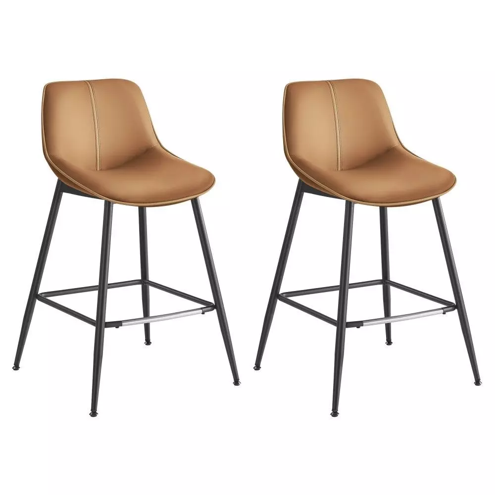 Set Taburet Ekho cuero cafe-0