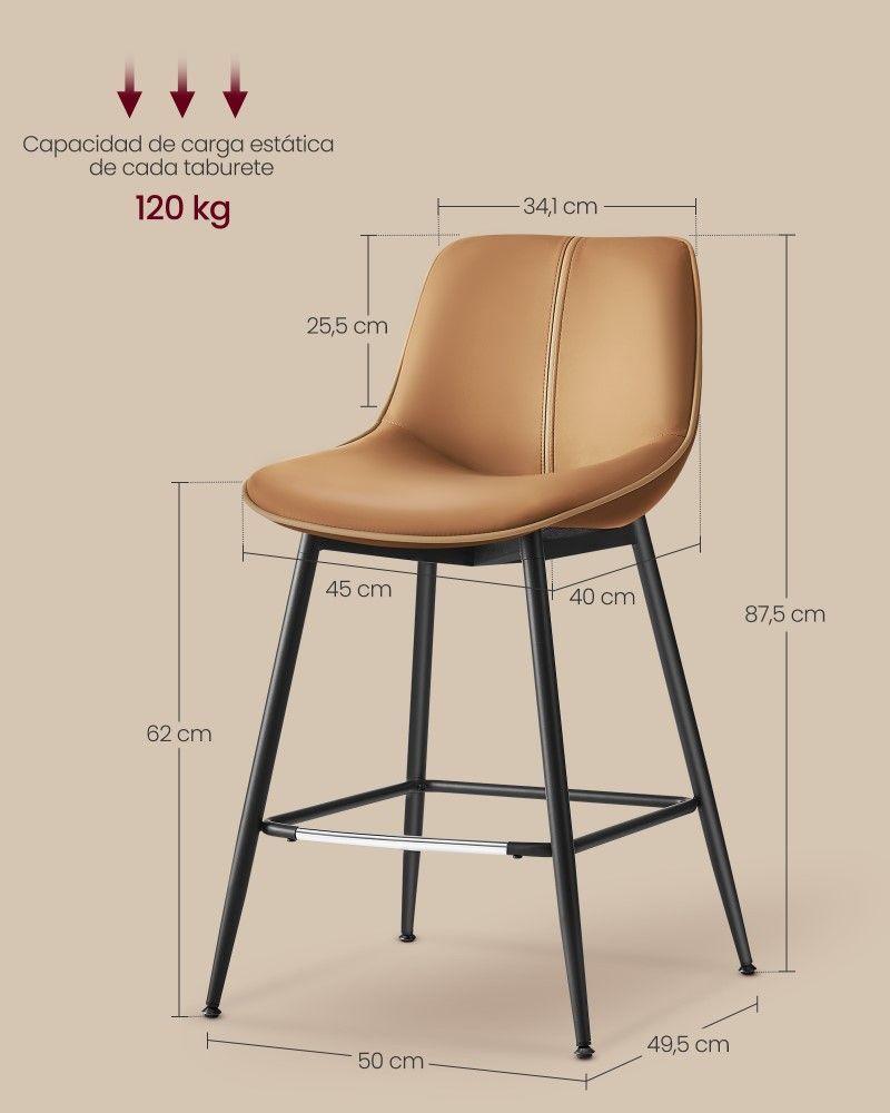 Set Taburet Ekho cuero cafe-2