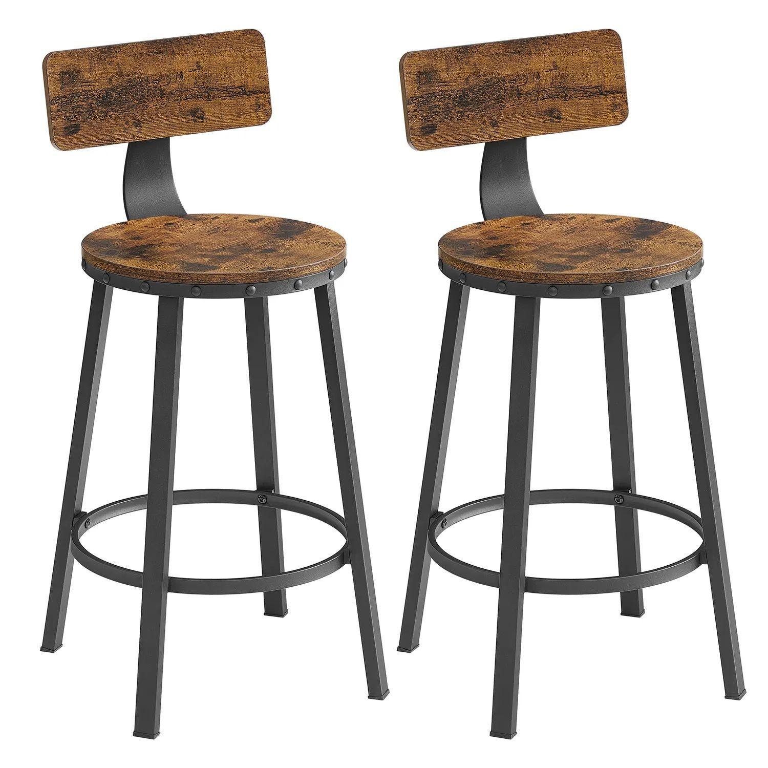 Set Taburetes Sillas de Bar con respaldo H625-0