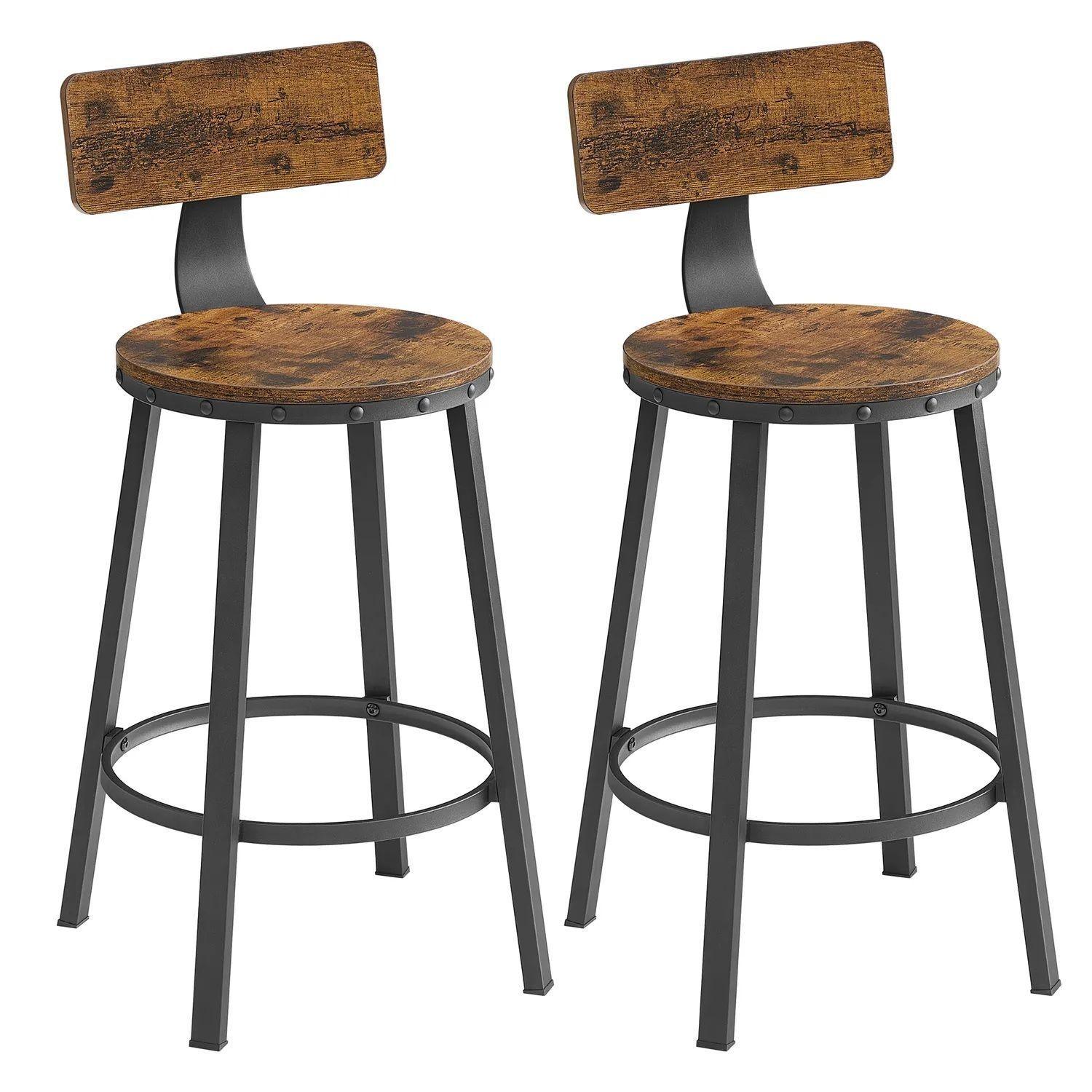 Set Taburetes Sillas de Bar con respaldo H625-0