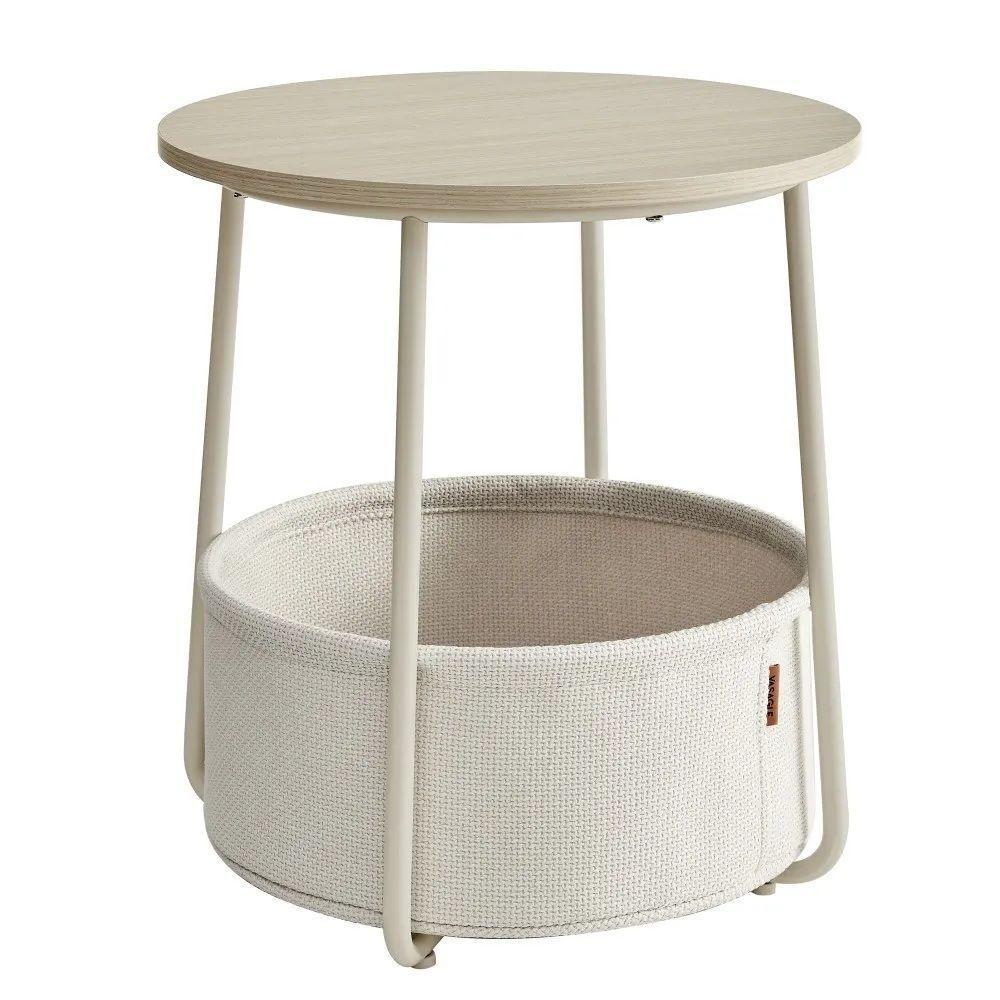 Mesa lateral Moderna con cesta de almacenamiento-0