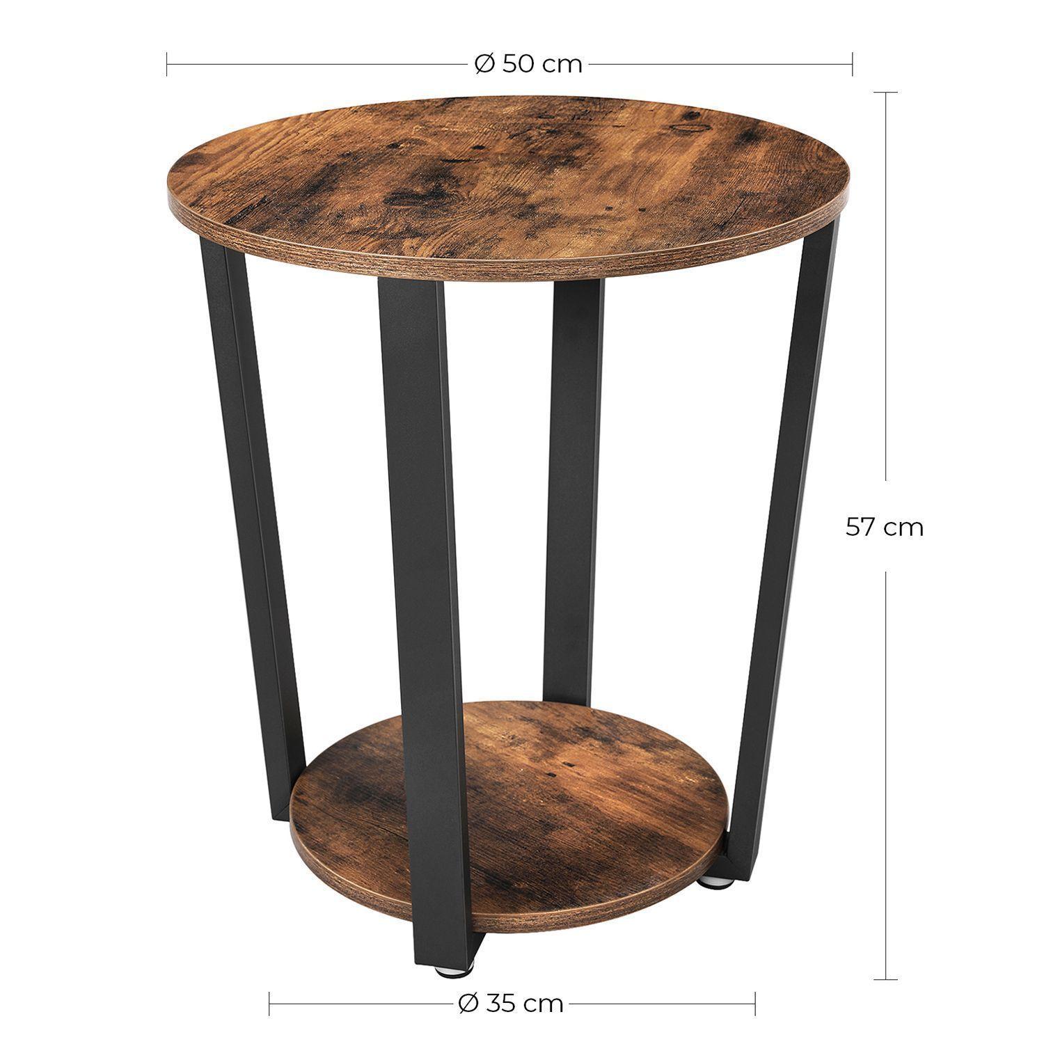 Mesa Lateral Premium Redonda Estilo Industrial-4