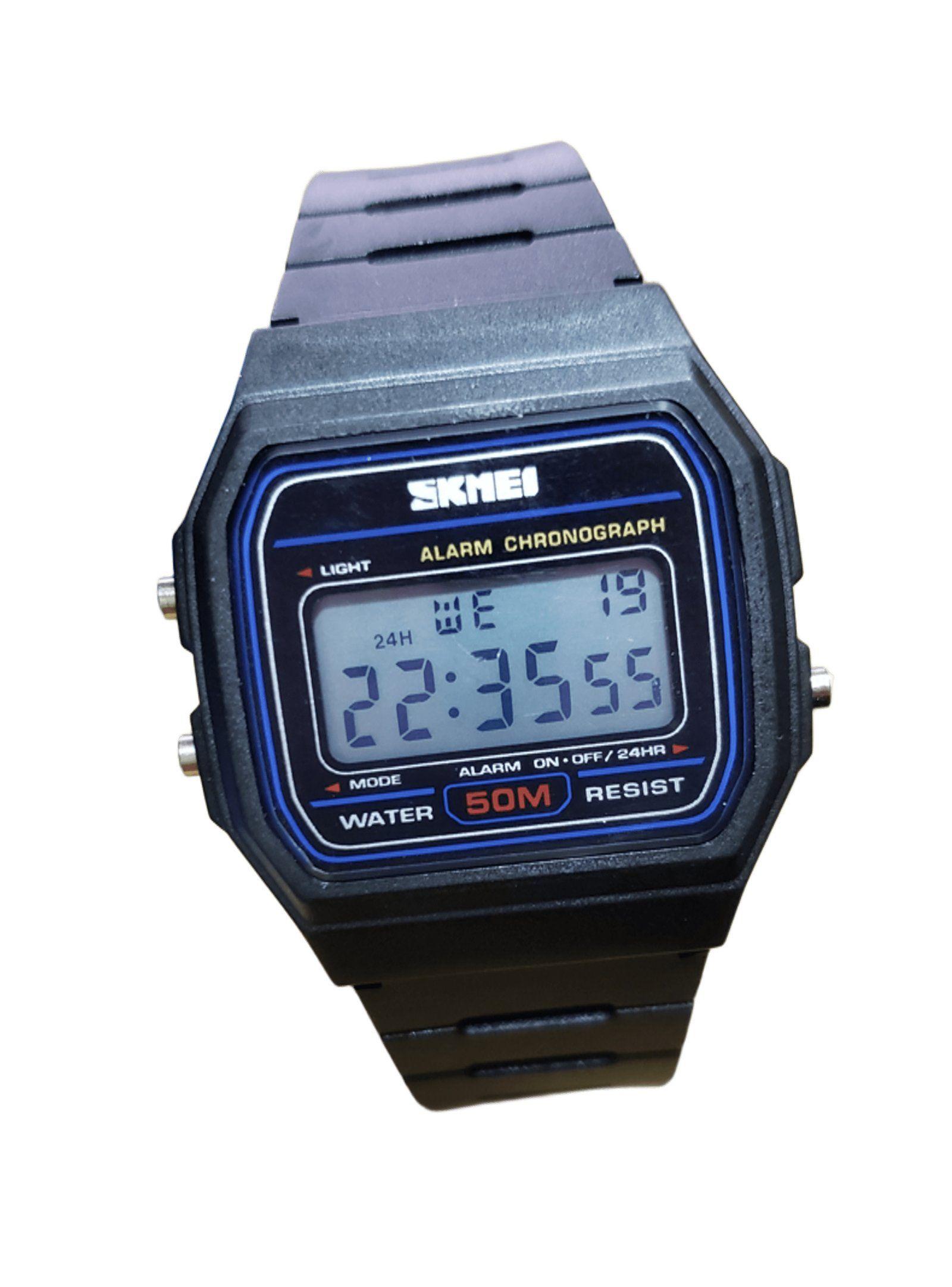 SKMEI 1412 NEGRO – Reloj Digital para Mujer, Retro, Resistente al Agua y Funcional-3