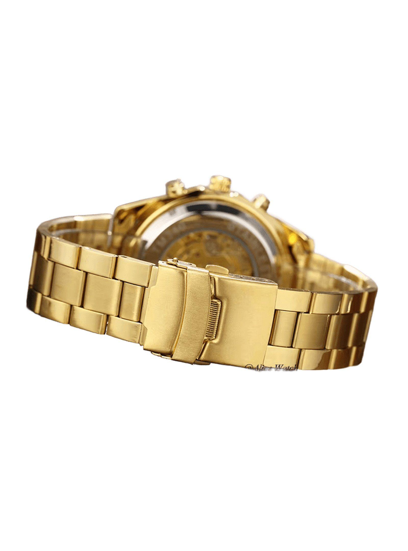 Reloj Automático TM340-GB Skeleton, Correa Metálica y Diseño Premium-2