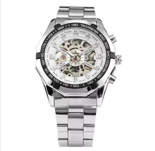 Reloj Automático TM340-SW Skeleton, Correa Metálica y Diseño Premium-0