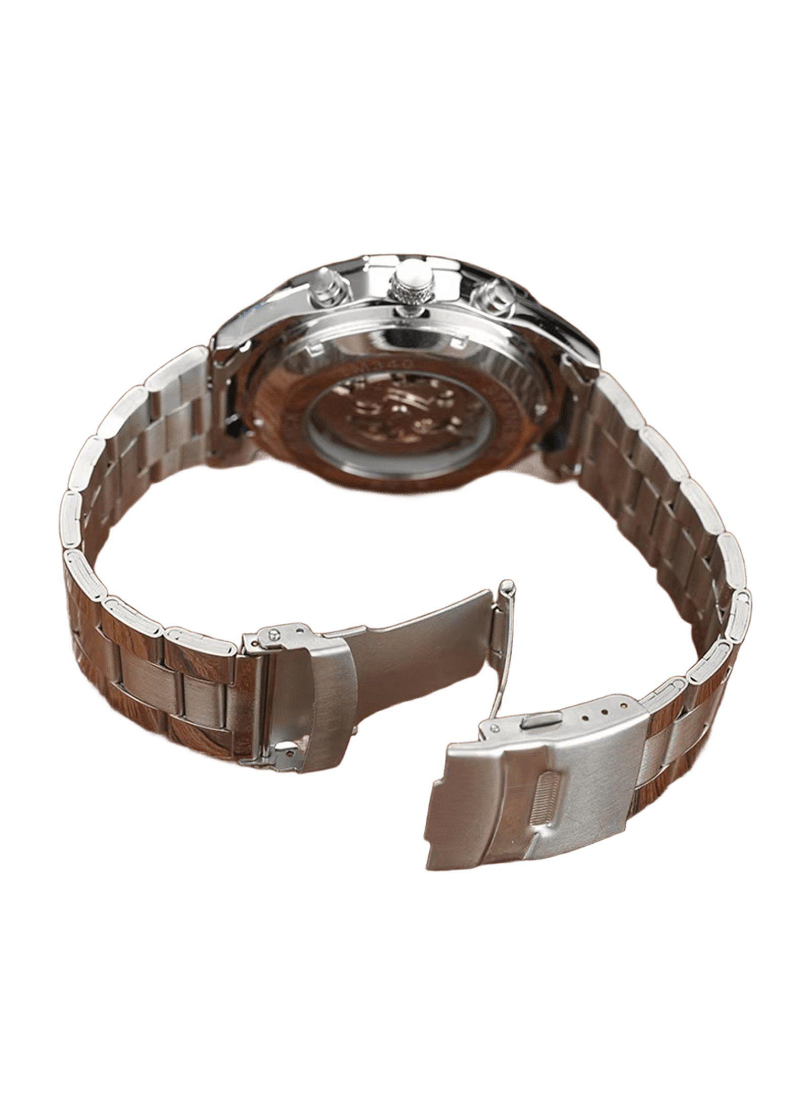 Reloj Automático TM340-SW Skeleton, Correa Metálica y Diseño Premium-2